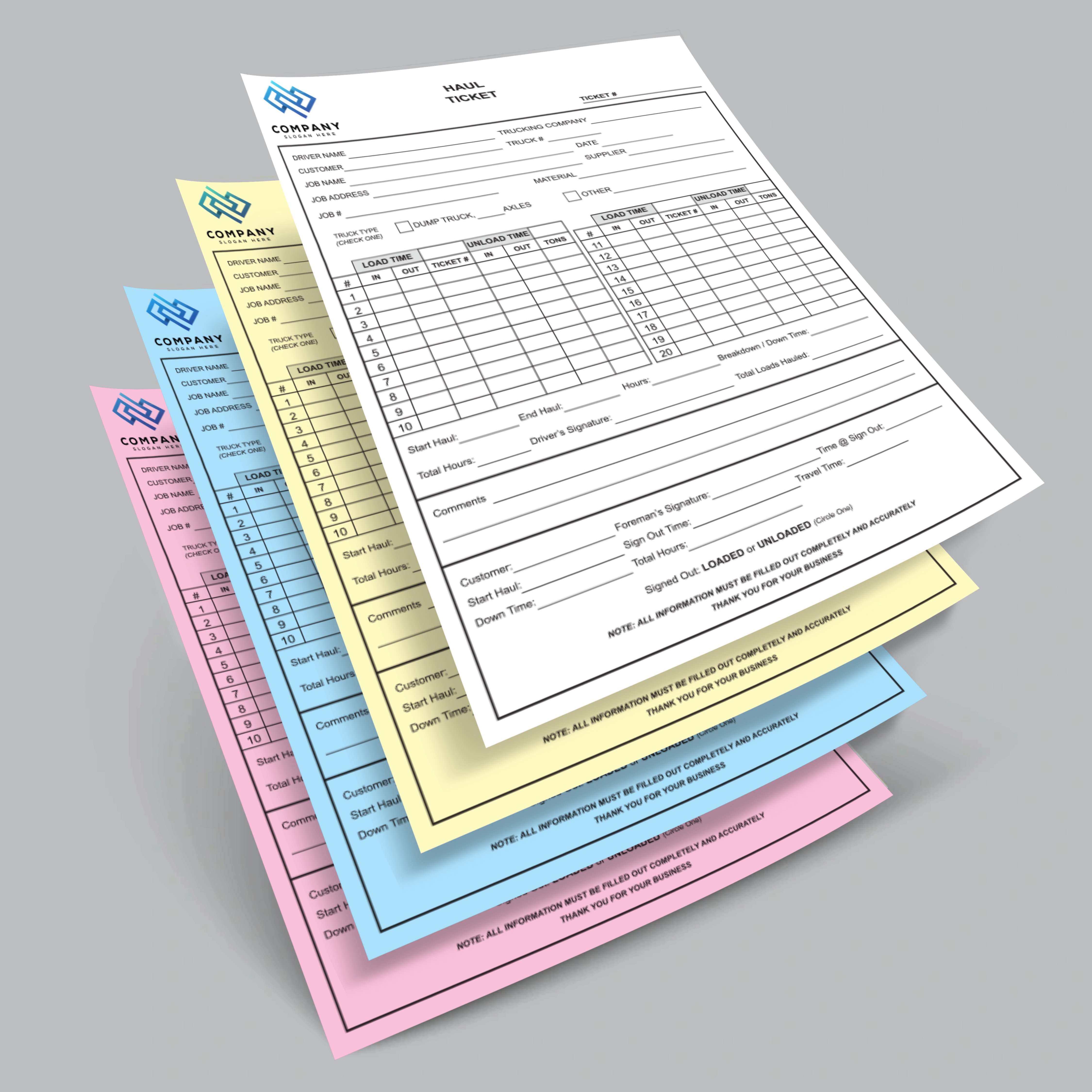 4 Part Carbonless Forms
